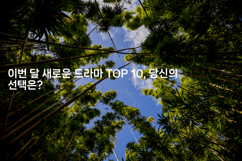 이번 달 새로운 드라마 TOP 10, 당신의 선택은?
2-oTT