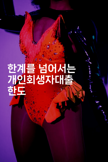 한계를 넘어서는 개인회생자대출 한도